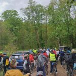 Miejskie rajdy rowerowe w Grudziądzu – grupa uczestników podczas wspólnej wycieczki